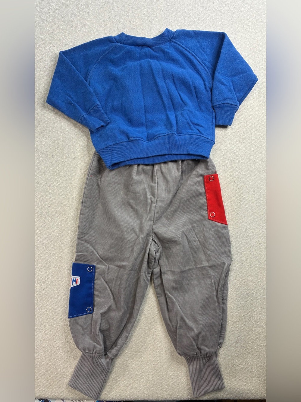 Vintage Carter’s Toddler 2 Pc Mouse Sweatsuit Set 24 Months USA Made Outf - Picture 2 of 5
